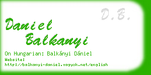 daniel balkanyi business card