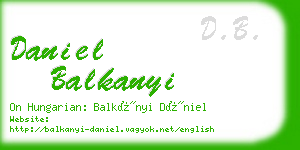 daniel balkanyi business card